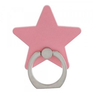 Cell phone finger holder star design pink